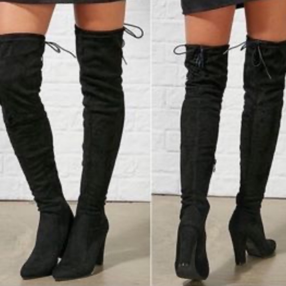 Knee-High Suede Boots